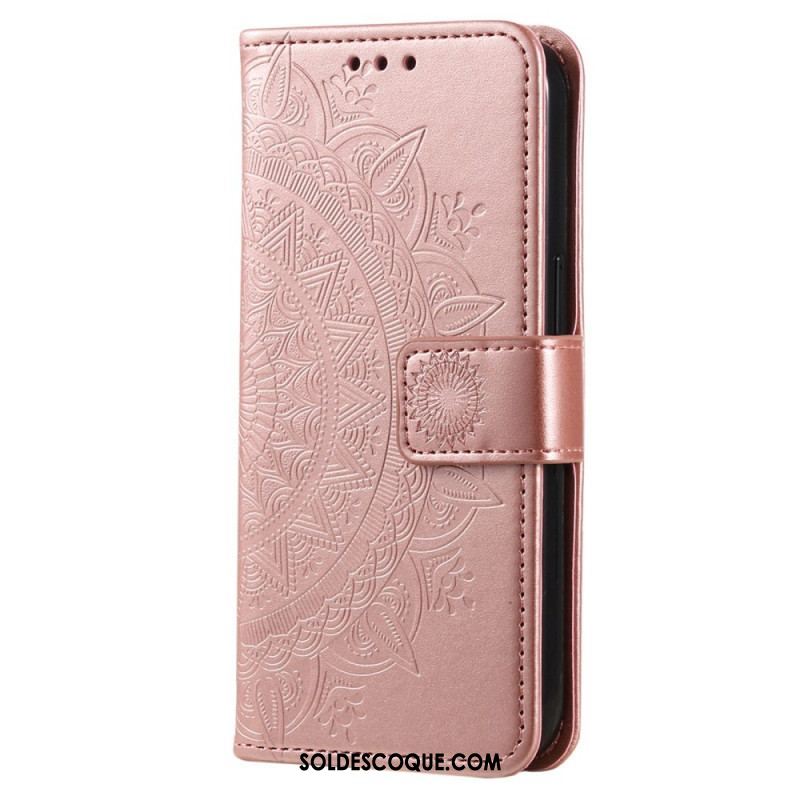 Housse Huawei Mate 50 Pro Mandala Soleil avec Lanière