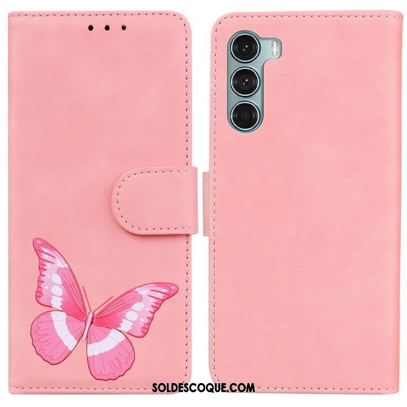 Housse Moto G200 5G Skin-Touch Papillon