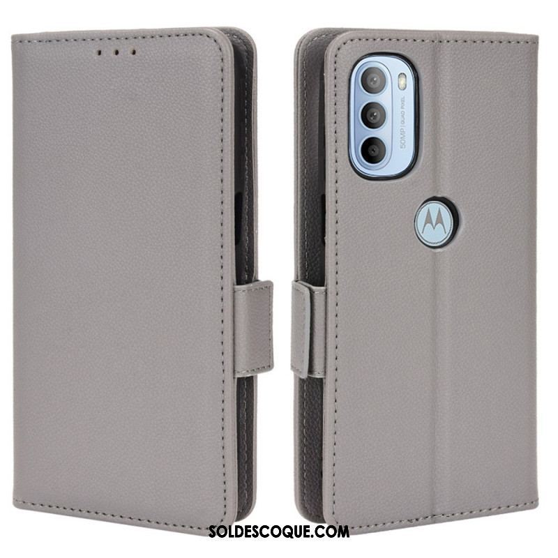 Housse Moto G41 / G31 Rabat Double Litchi New Colors