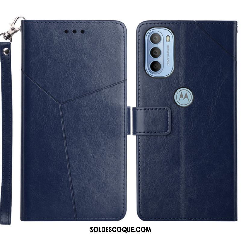 Housse Moto G41 / G31 Style Cuir Géo Y Design