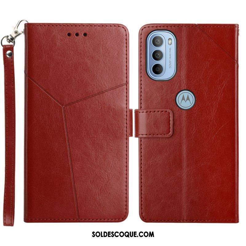 Housse Moto G41 / G31 Style Cuir Géo Y Design