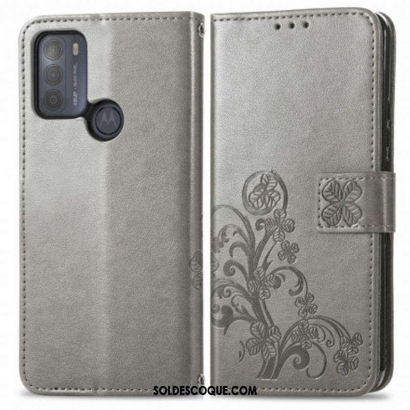 Housse Moto G50 Fleurs d'Asie