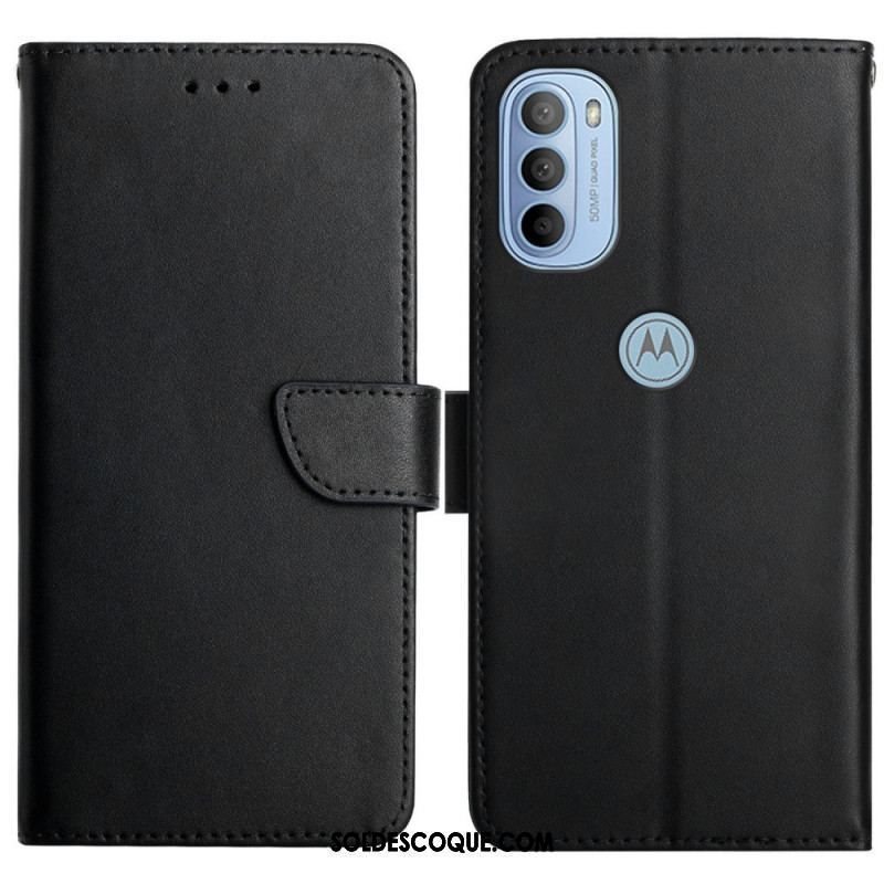 Housse Moto G51 5G Cuir Nappa Véritable