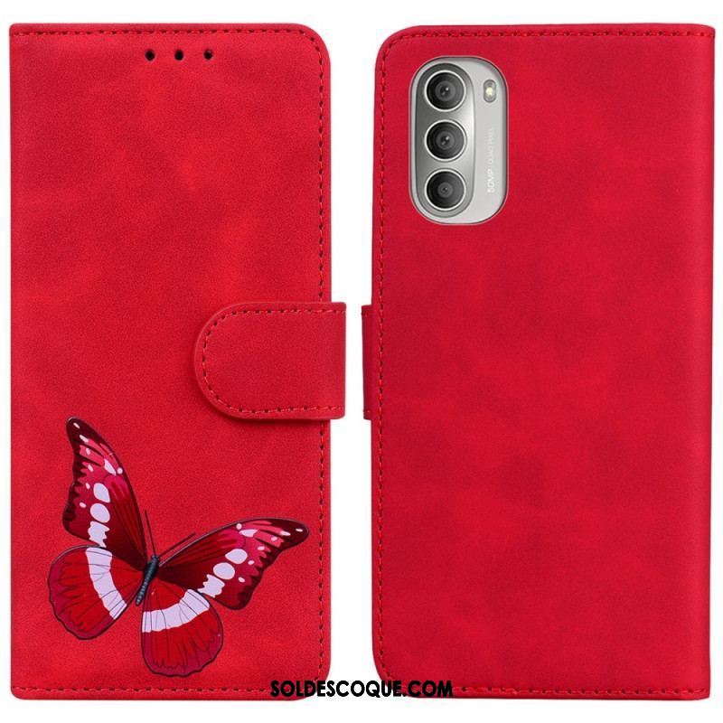 Housse Moto G51 5G Skin-Touch Papillon