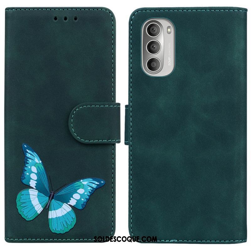 Housse Moto G51 5G Skin-Touch Papillon