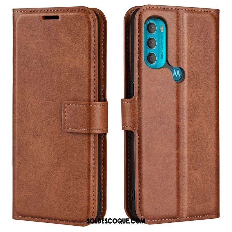 Housse Moto G71 5G Effet Cuir Slim Extrême