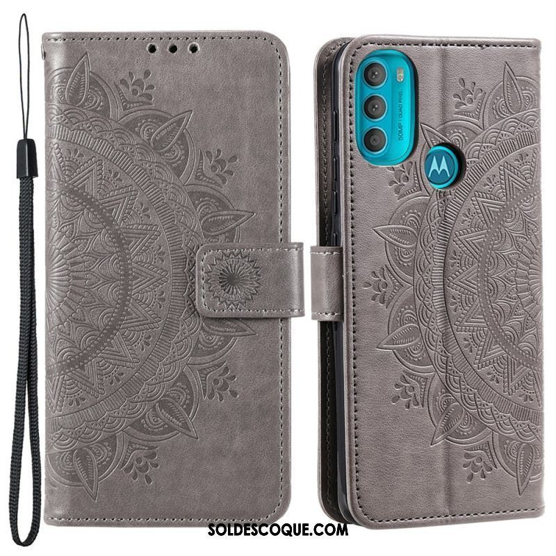 Housse Moto G71 5G Mandala Soleil