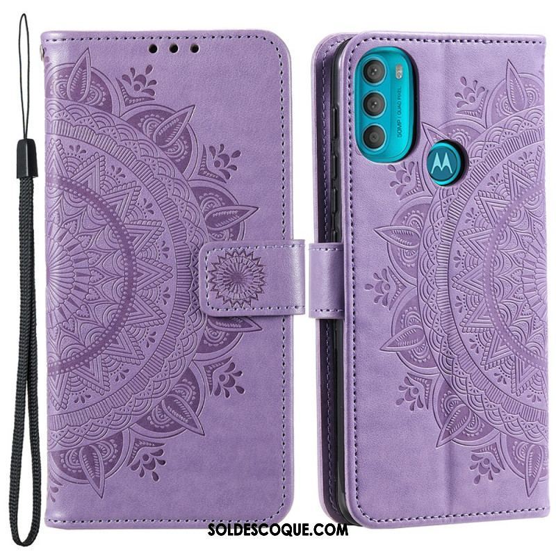 Housse Moto G71 5G Mandala Soleil