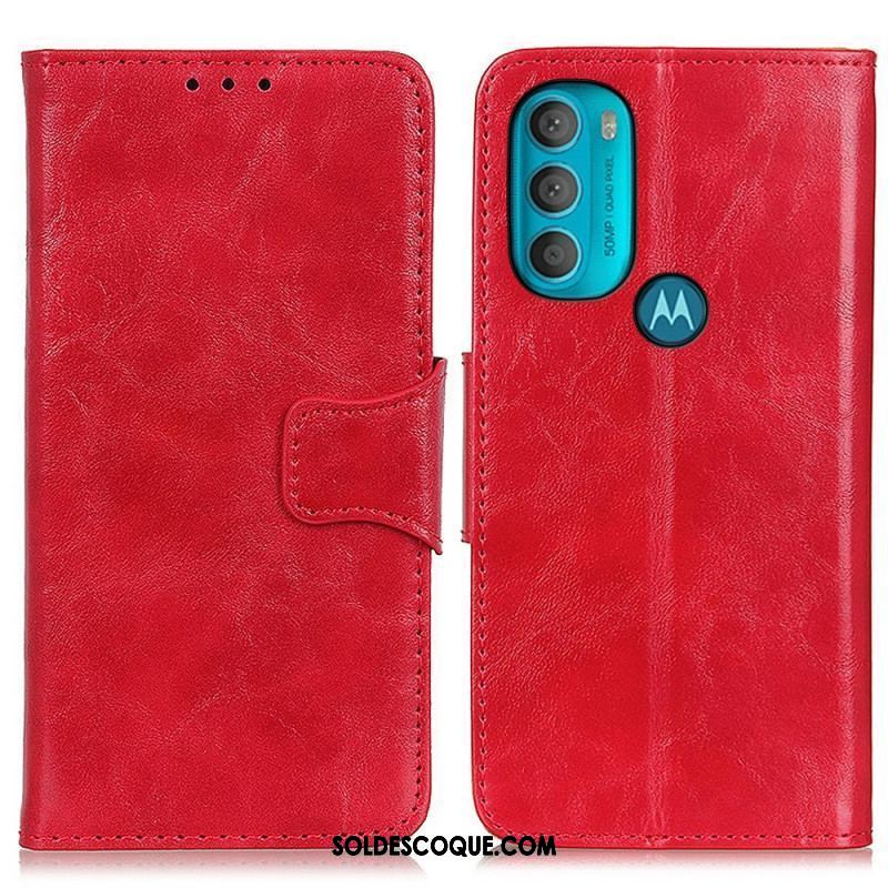 Housse Moto G71 5G Rabat Magnétique Double Face