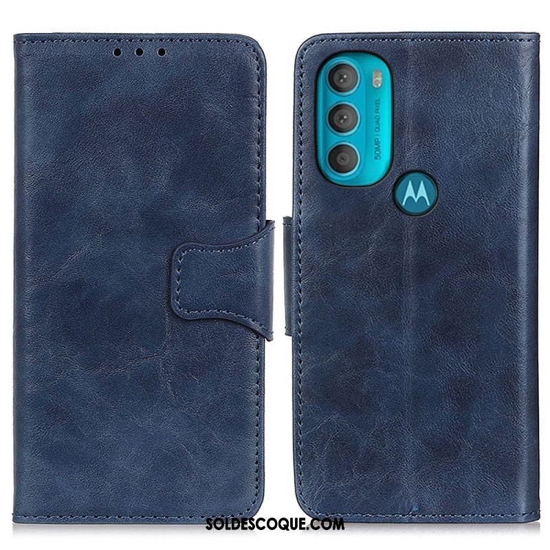 Housse Moto G71 5G Rabat Magnétique Double Face