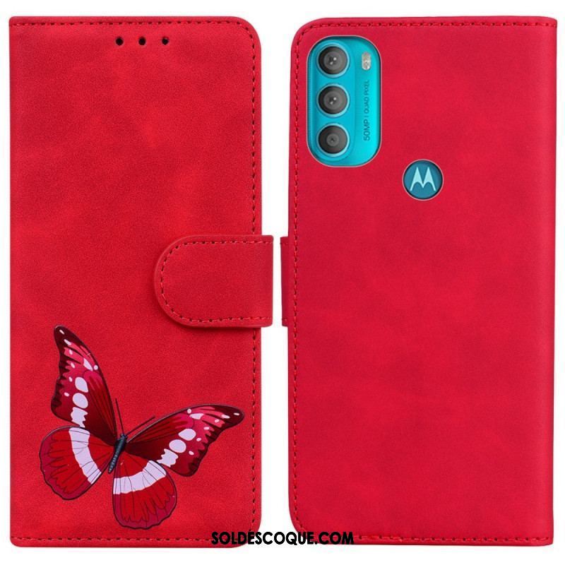 Housse Moto G71 5G Skin-Touch Papillon