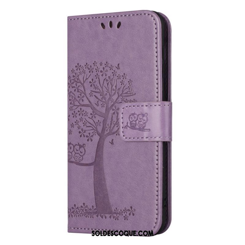 Housse Moto G73 5G Arbre aux Hiboux