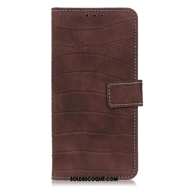 Housse Moto G73 5G Crocodile