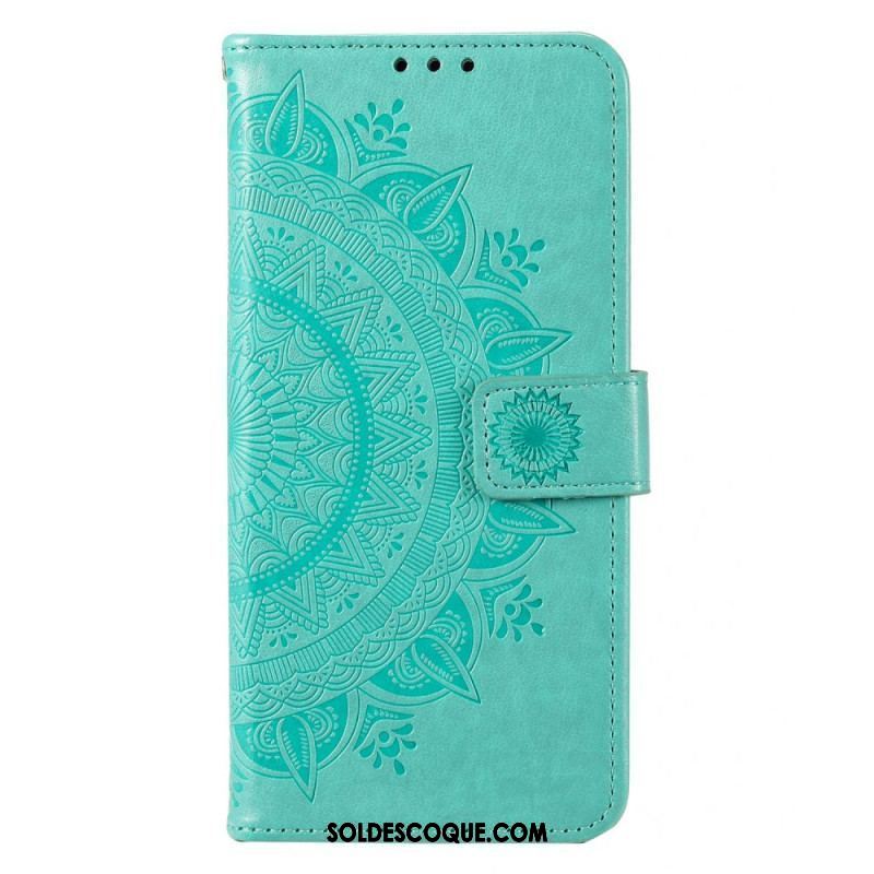 Housse Moto G73 5G Mandala Soleil