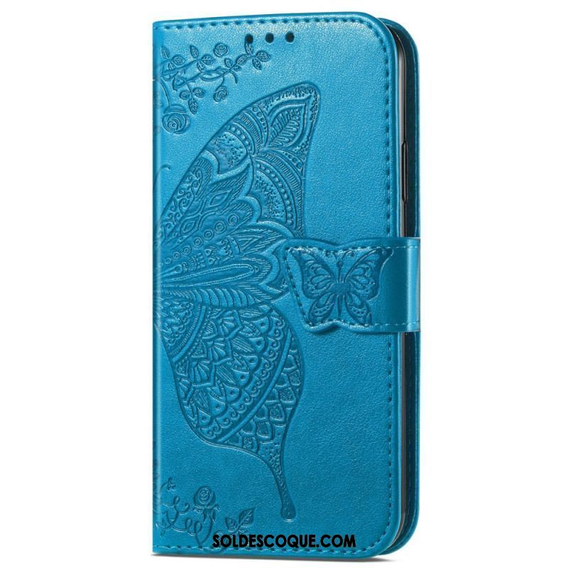 Housse Moto G73 5G Papillon Baroque