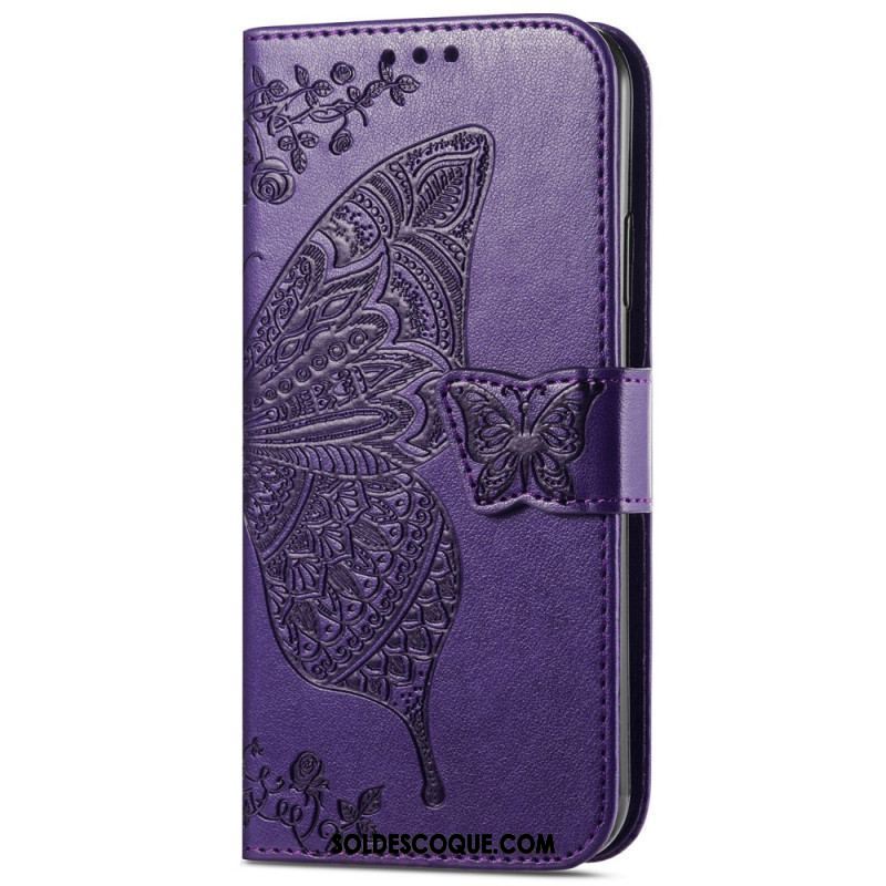 Housse Moto G73 5G Papillon Baroque