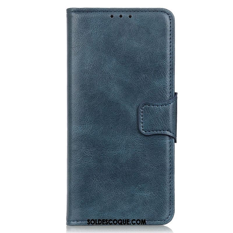 Housse Moto G73 5G Style Cuir Fermoir Réversible