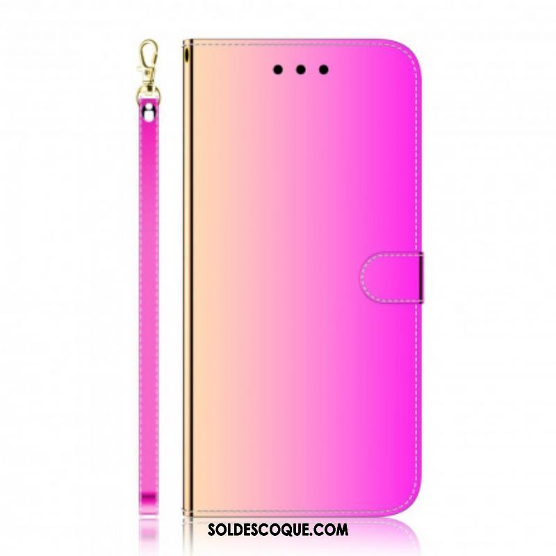 Housse Motorola Edge 20 Simili Cuir Couverture Miroir