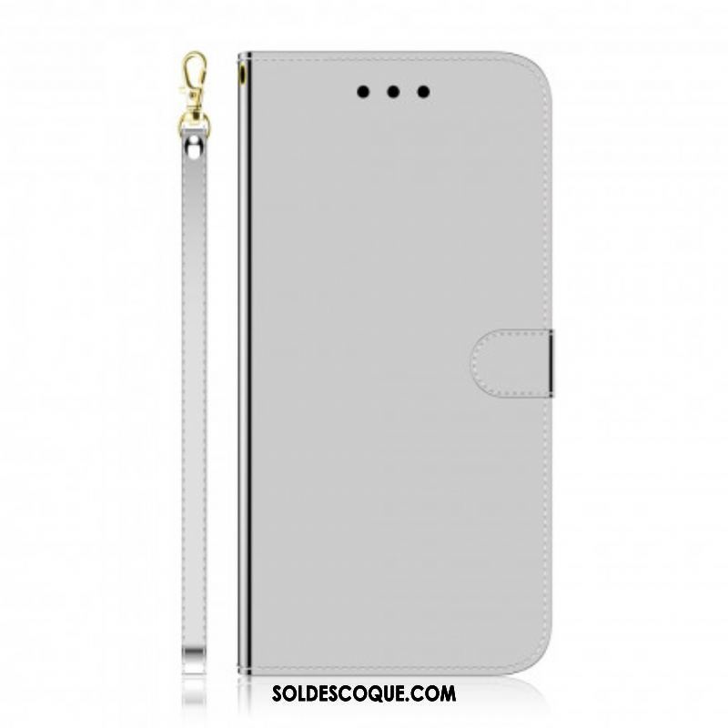 Housse Motorola Edge 20 Simili Cuir Couverture Miroir