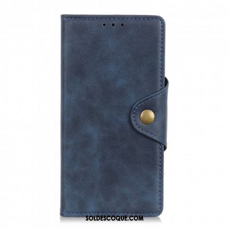 Housse Motorola G60s Simili Cuir Bouton