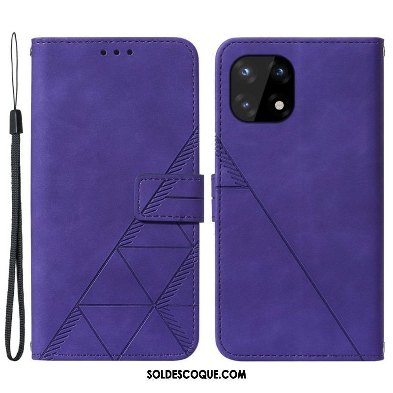 Housse OnePlus 10 Pro 5G Effet Cuir Pyramide