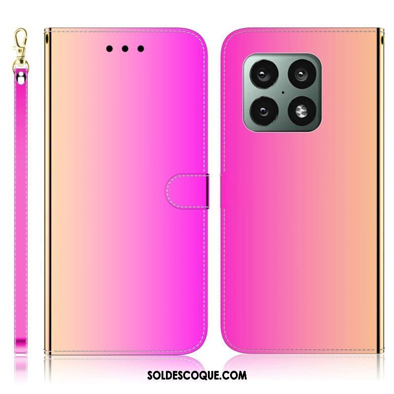 Housse OnePlus 10 Pro 5G Simili Cuir Couverture Miroir