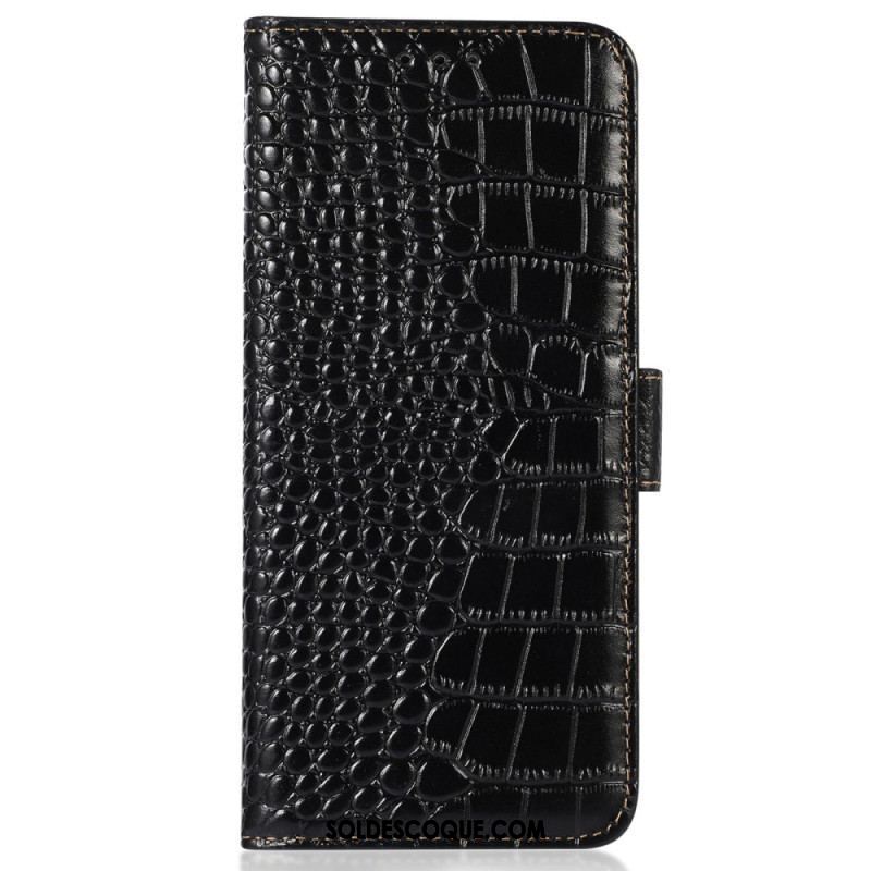 Housse OnePlus 10T 5G Style Crocodile RFID