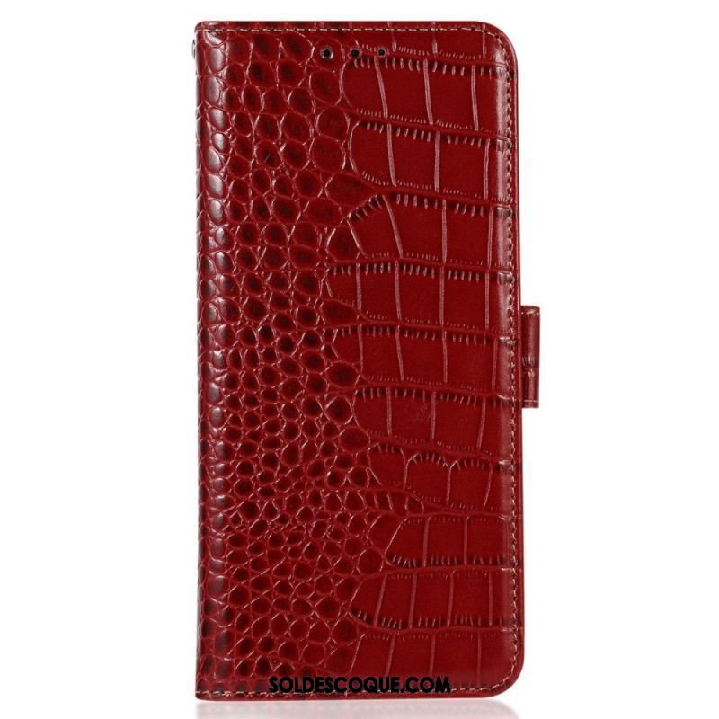 Housse OnePlus 10T 5G Style Crocodile RFID