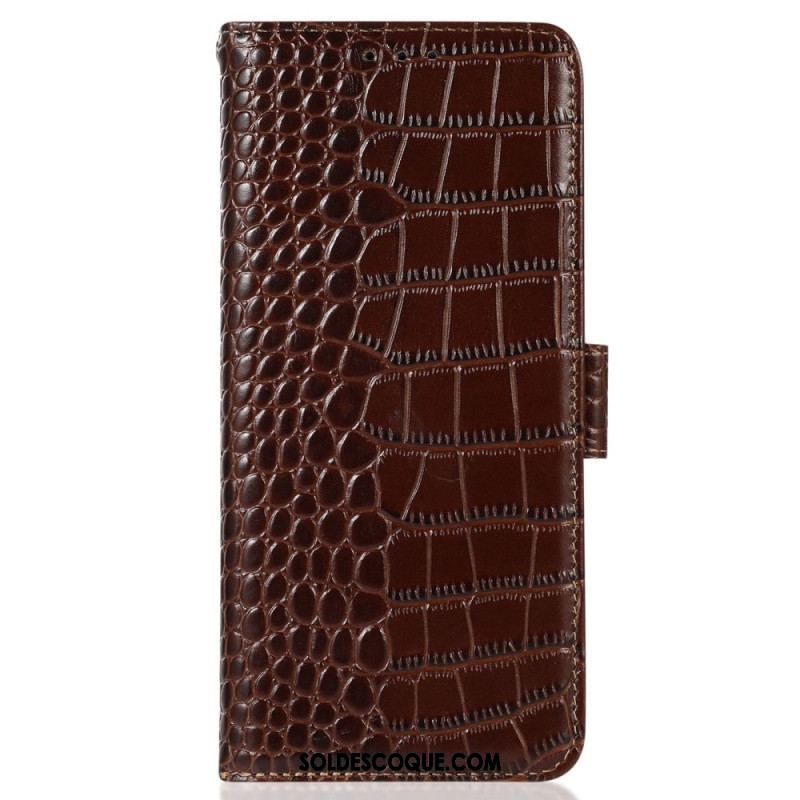 Housse OnePlus 10T 5G Style Crocodile RFID