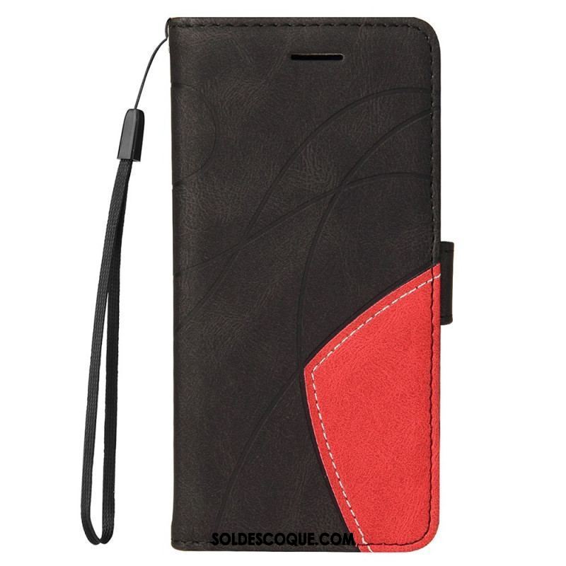 Housse OnePlus Nord 2 5G Simili Cuir Bicolore Signature