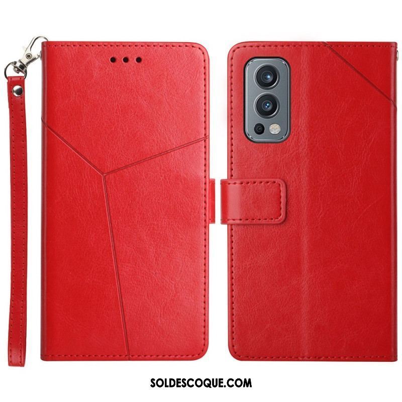 Housse OnePlus Nord 2 5G Style Cuir Géo Y Design