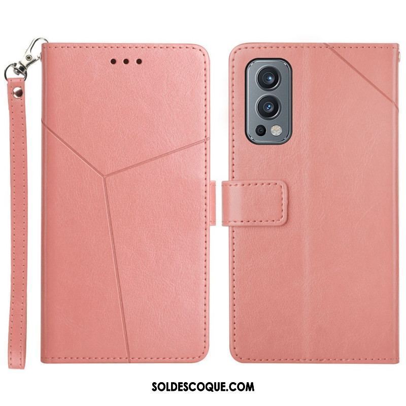 Housse OnePlus Nord 2 5G Style Cuir Géo Y Design