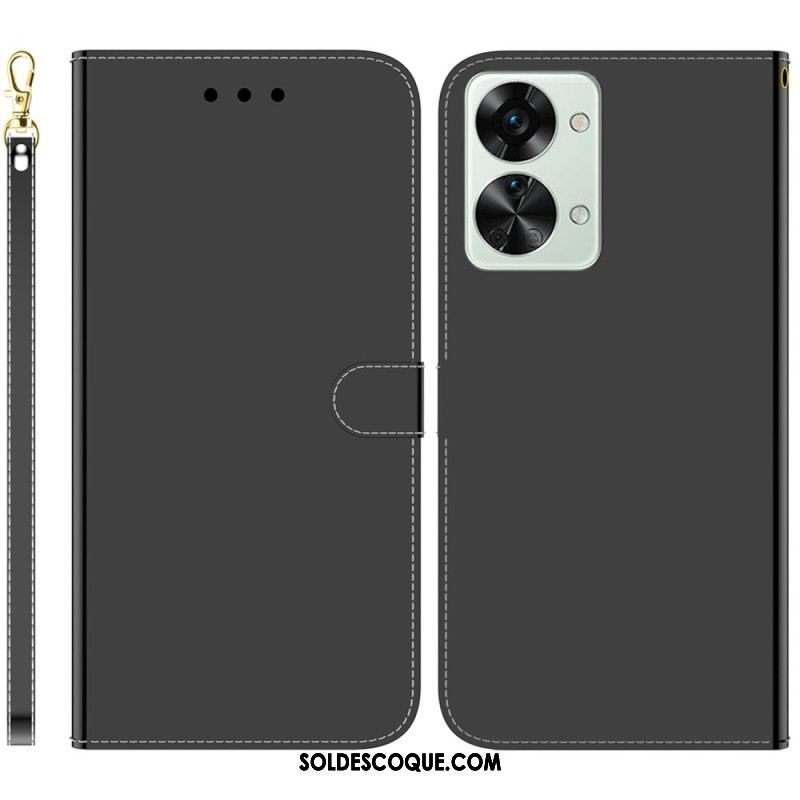 Housse OnePlus Nord 2T 5G Effet Miroir Simili Cuir