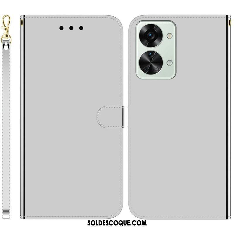 Housse OnePlus Nord 2T 5G Effet Miroir Simili Cuir