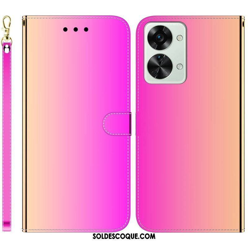 Housse OnePlus Nord 2T 5G Effet Miroir Simili Cuir