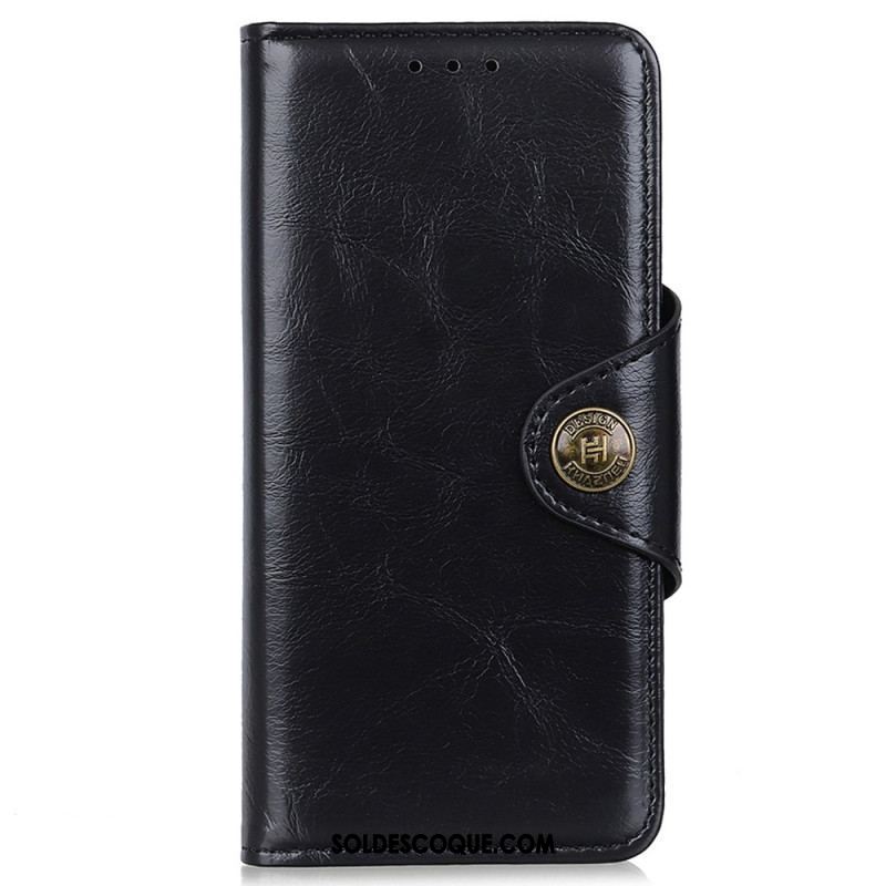 Housse OnePlus Nord 2T 5G Simili Cuir Vintage Bouton