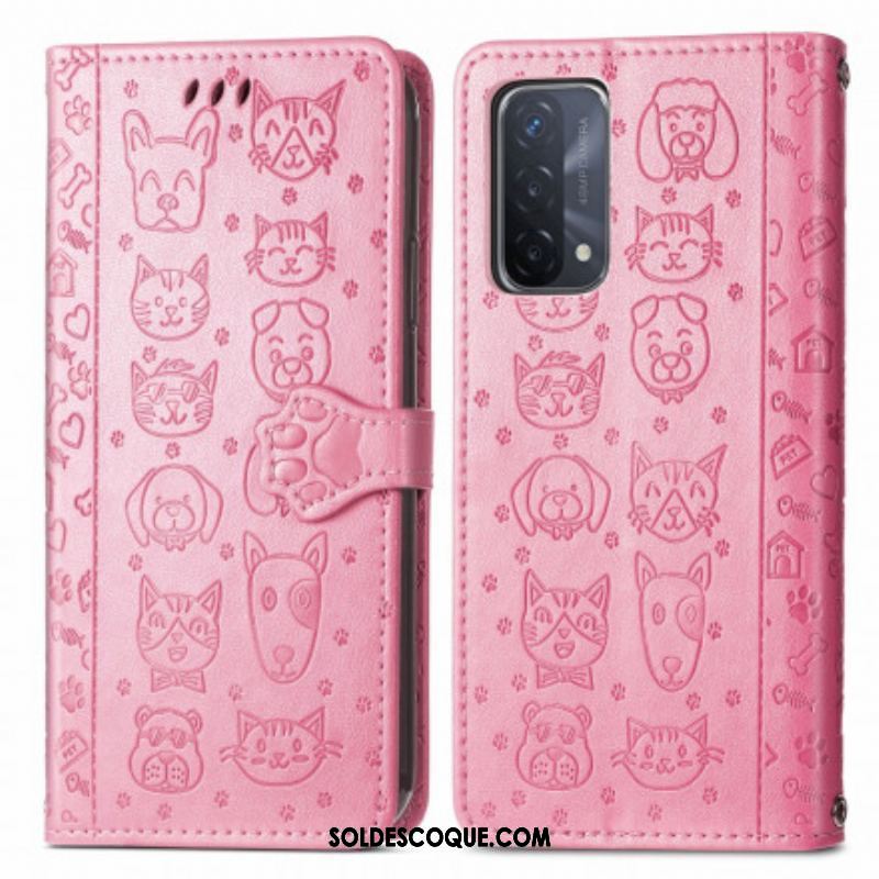 Housse Oppo A54 5G / A74 5G Animaux Animés