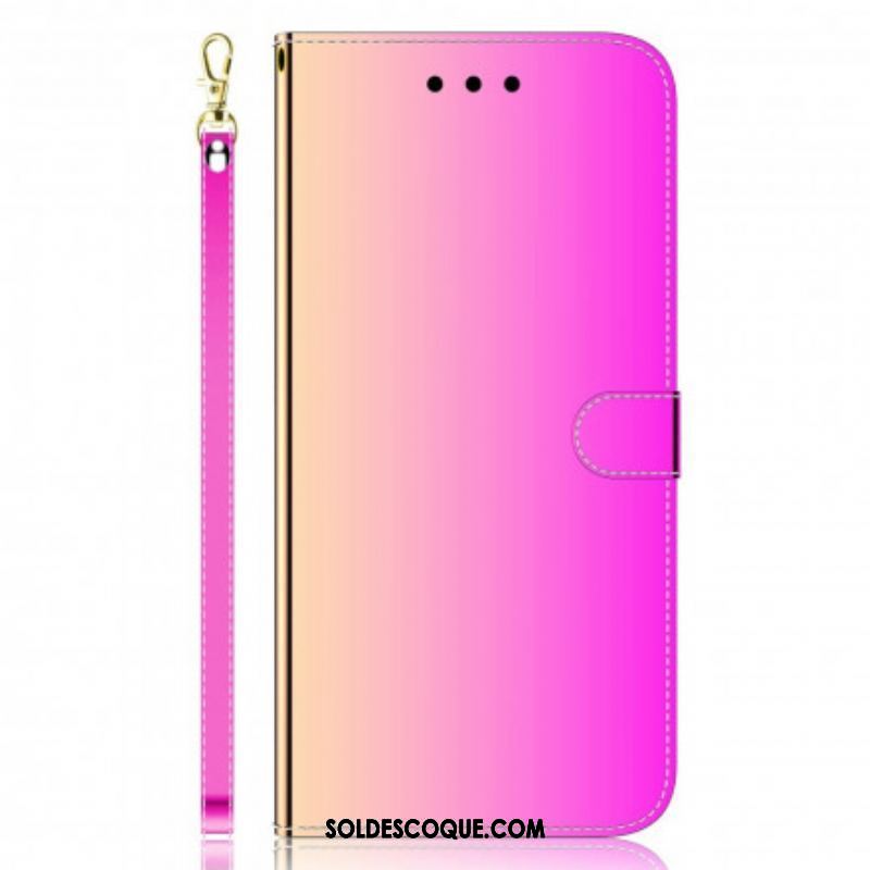 Housse Oppo A54 5G / A74 5G Simili Cuir Couverture MIroir