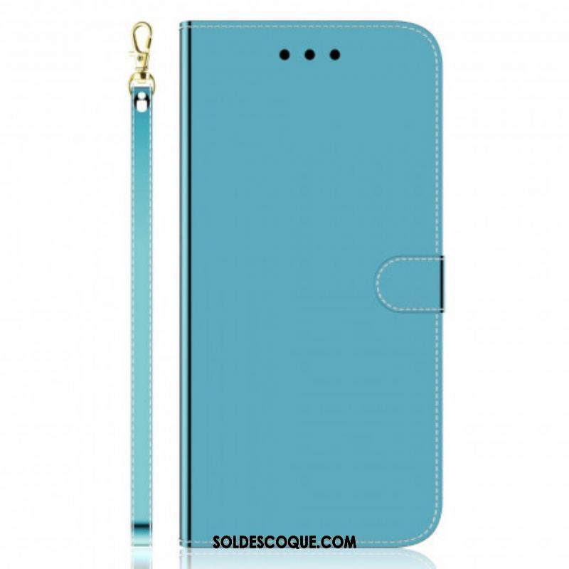 Housse Oppo A54 5G / A74 5G Simili Cuir Couverture MIroir