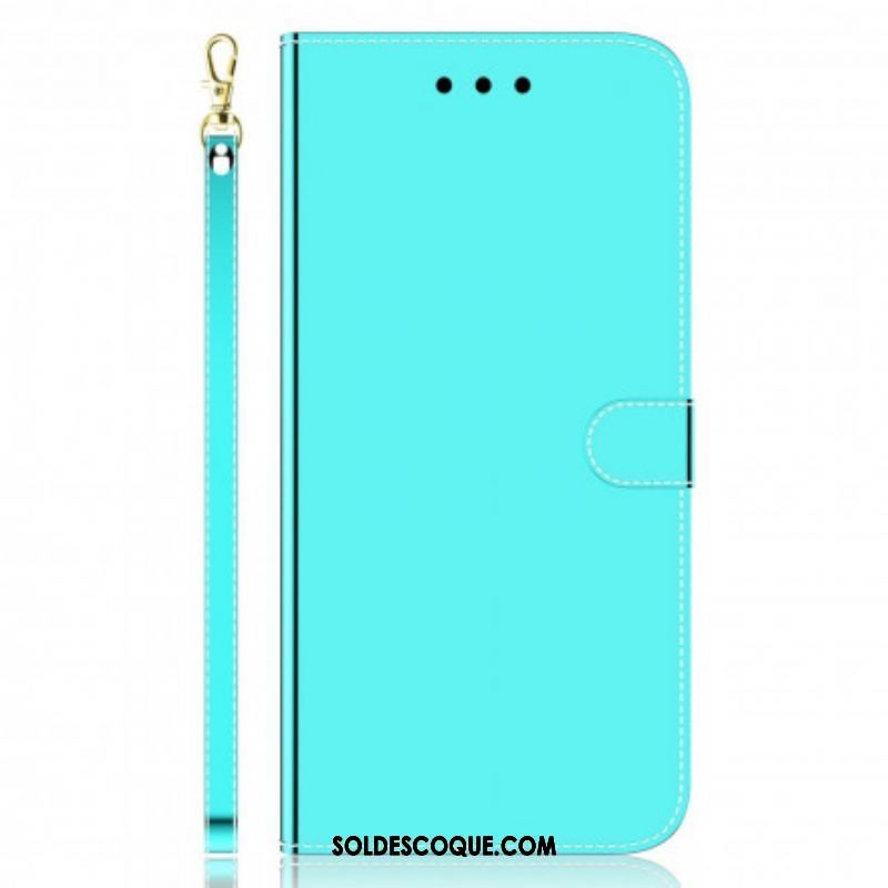 Housse Oppo A54 5G / A74 5G Simili Cuir Couverture MIroir