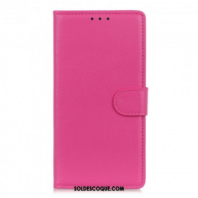 Housse Oppo A54 5G / A74 5G Simili Cuir Litchi