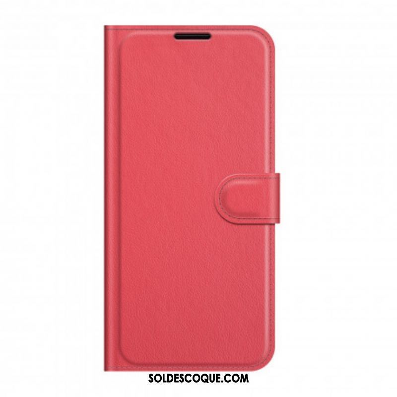 Housse Oppo A54 5G / A74 5G Simili Cuir Litchi Classique