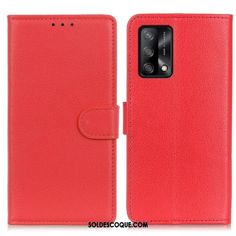 Housse Oppo A74 4G Traditionnellement Litchi