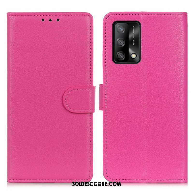 Housse Oppo A74 4G Traditionnellement Litchi