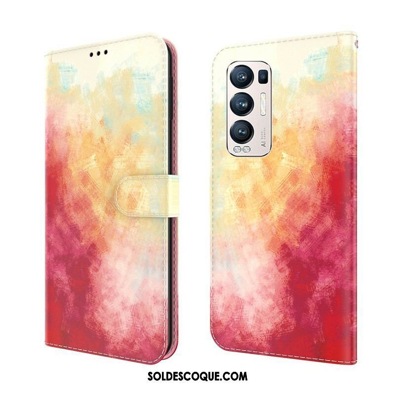 Housse Oppo Find X3 Neo Abstraction Coloré