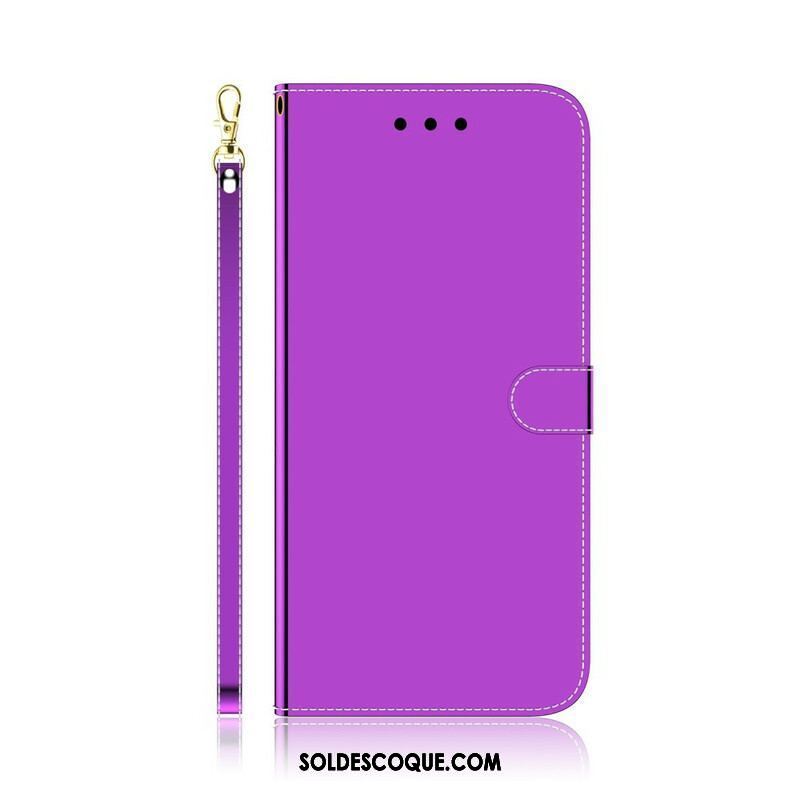 Housse Oppo Find X3 Neo Simili Cuir Couverture MIroir
