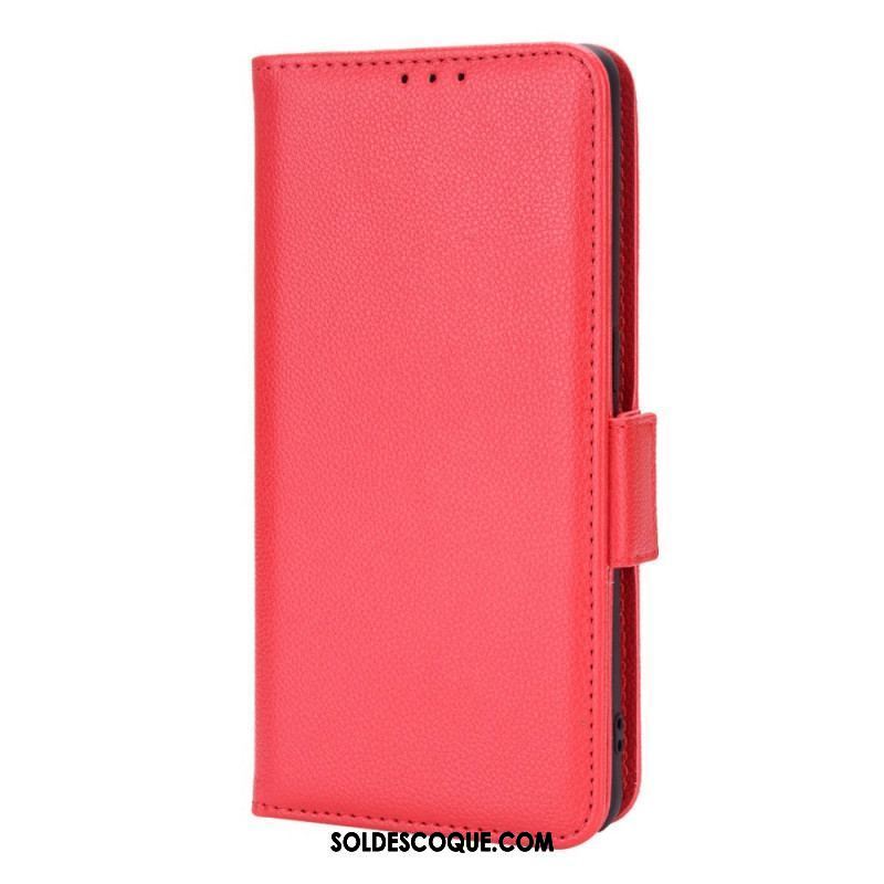 Housse Oppo Find X5 Pro Style Cuir Litchi Traditionnel