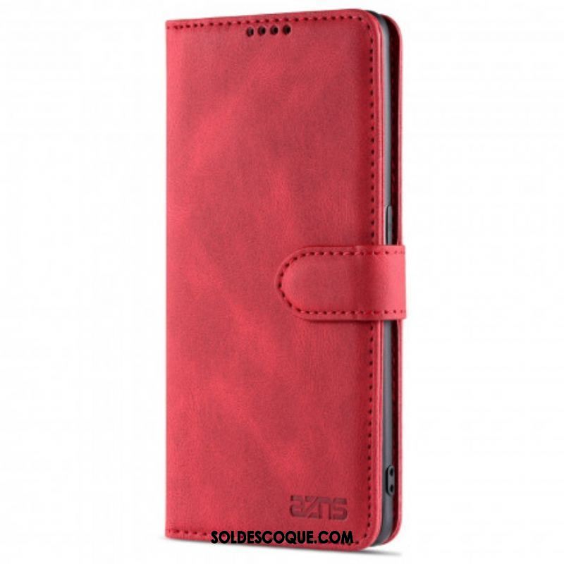 Housse Oppo Reno 6 5G AZNS Effet Cuir Couture