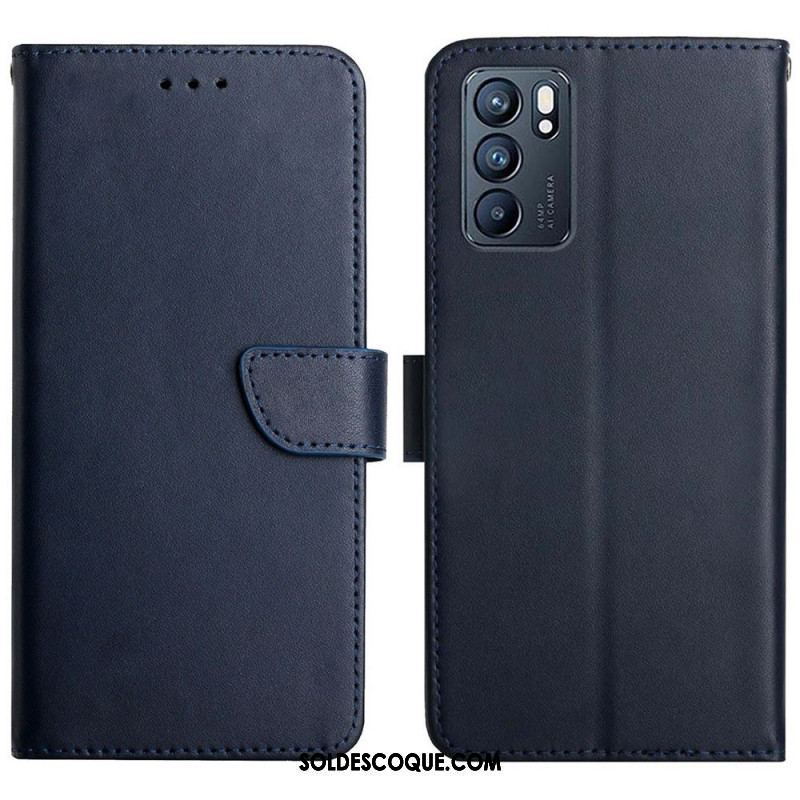 Housse Oppo Reno 6 5G Cuir Nappa Véritable