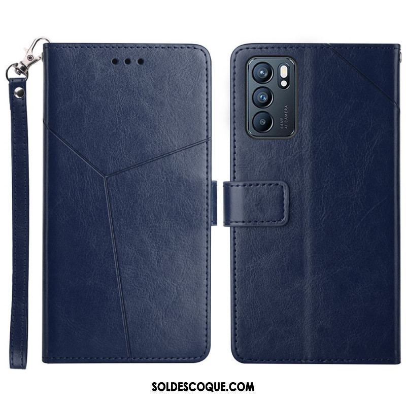 Housse Oppo Reno 6 5G Style Cuir Géo Y Design